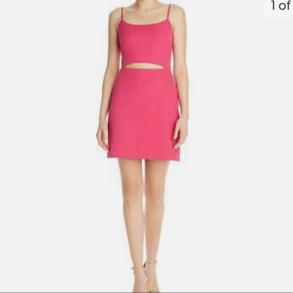 WAYF pink mini dress with middle cutout.NWT